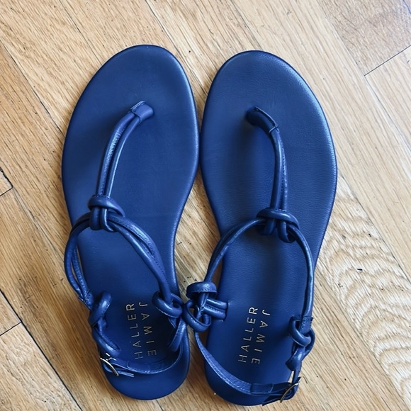 Jamie Haller Shoes - Jamie Haller Knot Sandal Navy Blue